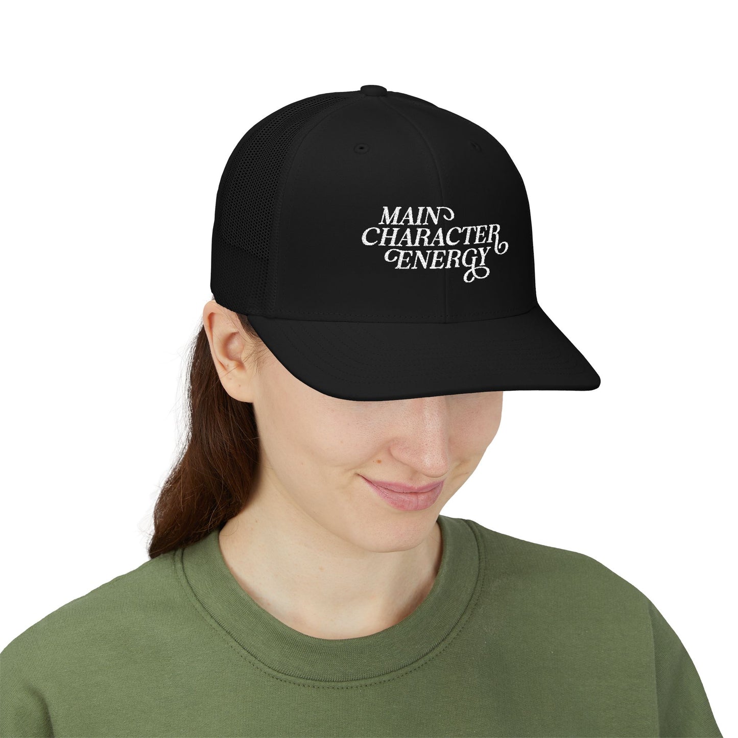 Main Character Energy Snapback Trucker Cap